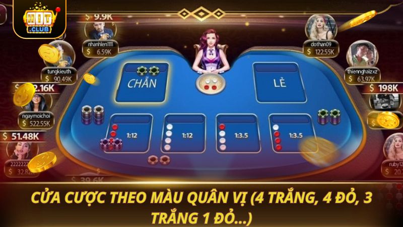 XÓC ĐĨA ONLINE 2026: BẮT VỊ CHUẨN ĂN TIỀN Cửa cược theo màu quân vị (4 trắng, 4 đỏ, 3 trắng 1 đỏ...)